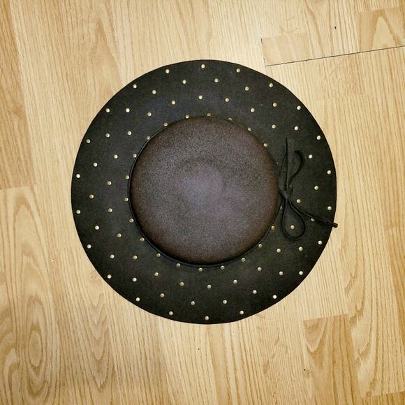 Capelli 100% Wool Brown Studded Floppy Boho Hat Cottagecore - Picture 2 of 6